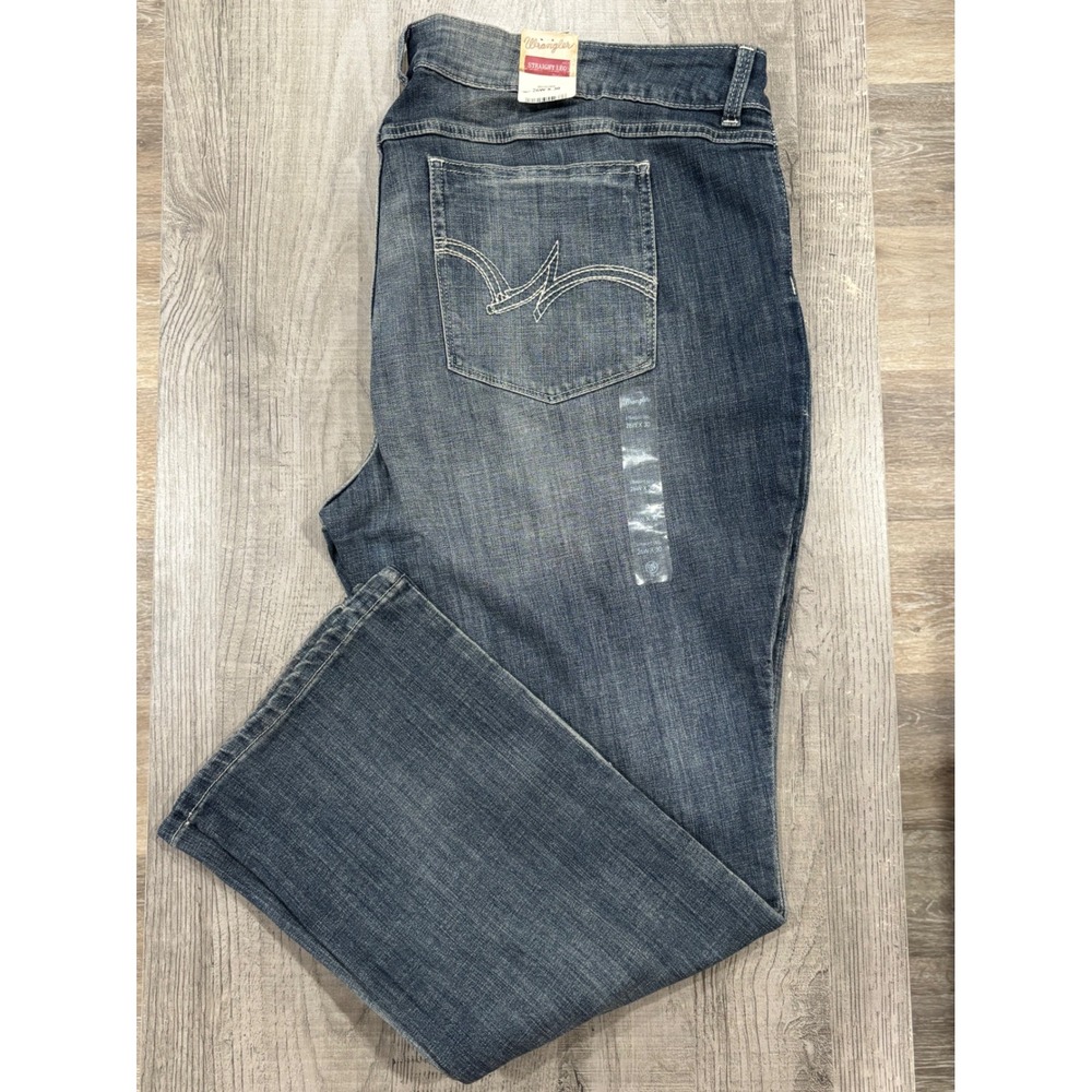 Wrangler Womens Straight Leg Jeans Blue Medium Wash Denim 26W x 30 09PWTMS